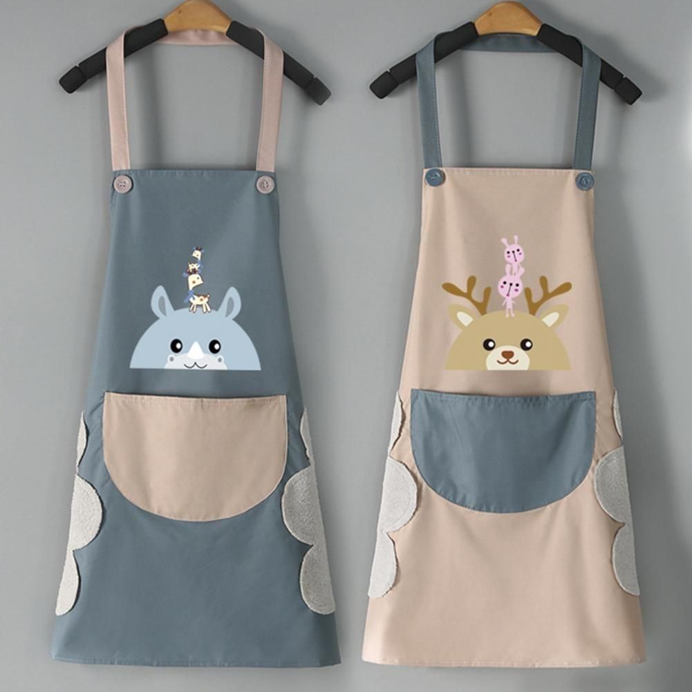 Sizzle & Style Waterproof Kitchen Apron: Effortless Elegance with Handy Front Pocket