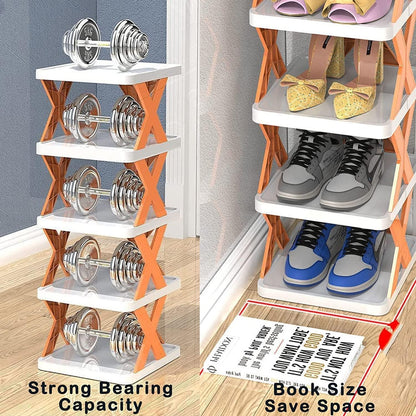 Flexi Step 5-Tier Smart Shoe Rack: Foldable Shoe Shelf Organizer